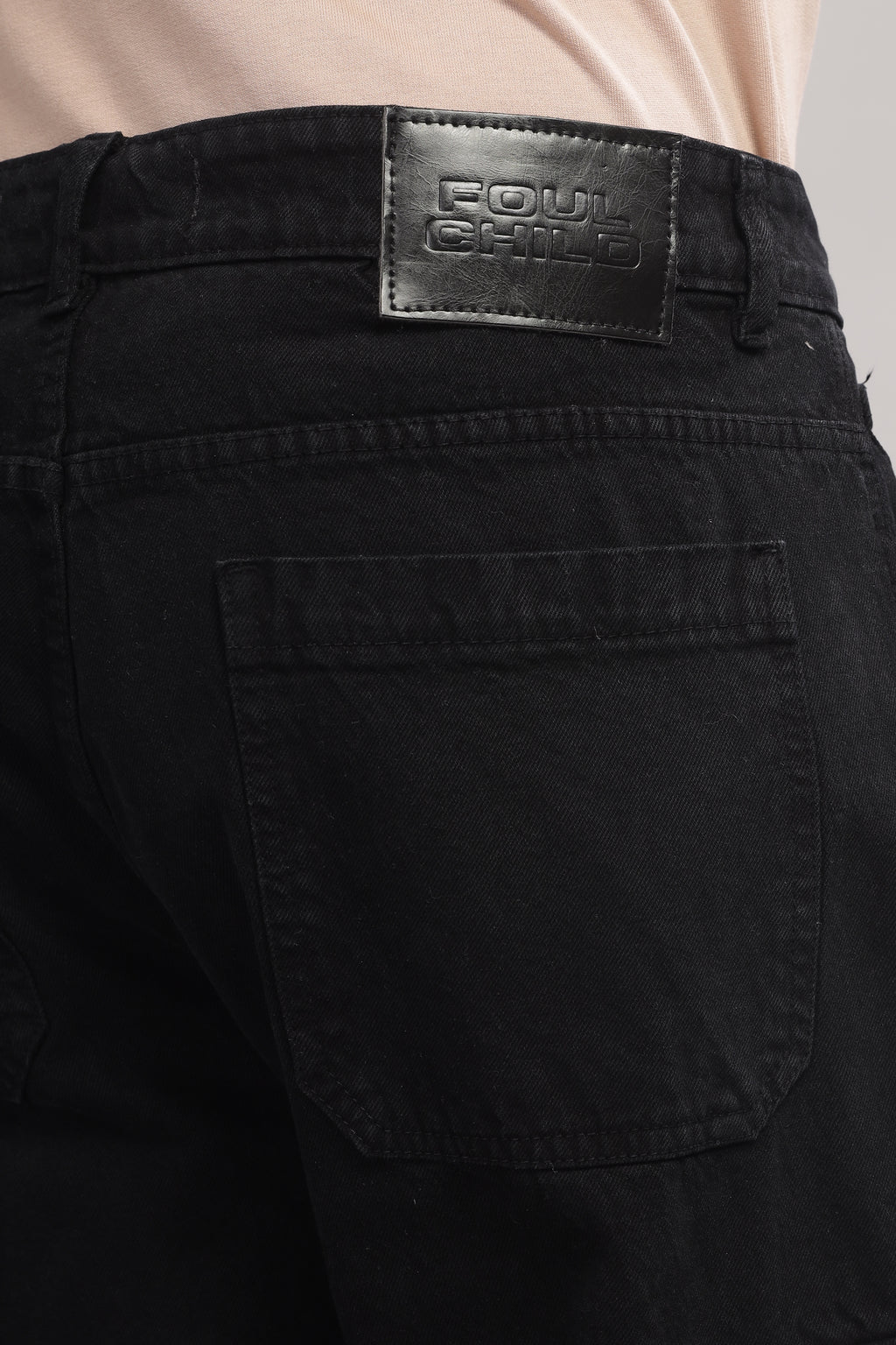 8 Pocket Cargo Denim | Baggy Fit Jeans | Black