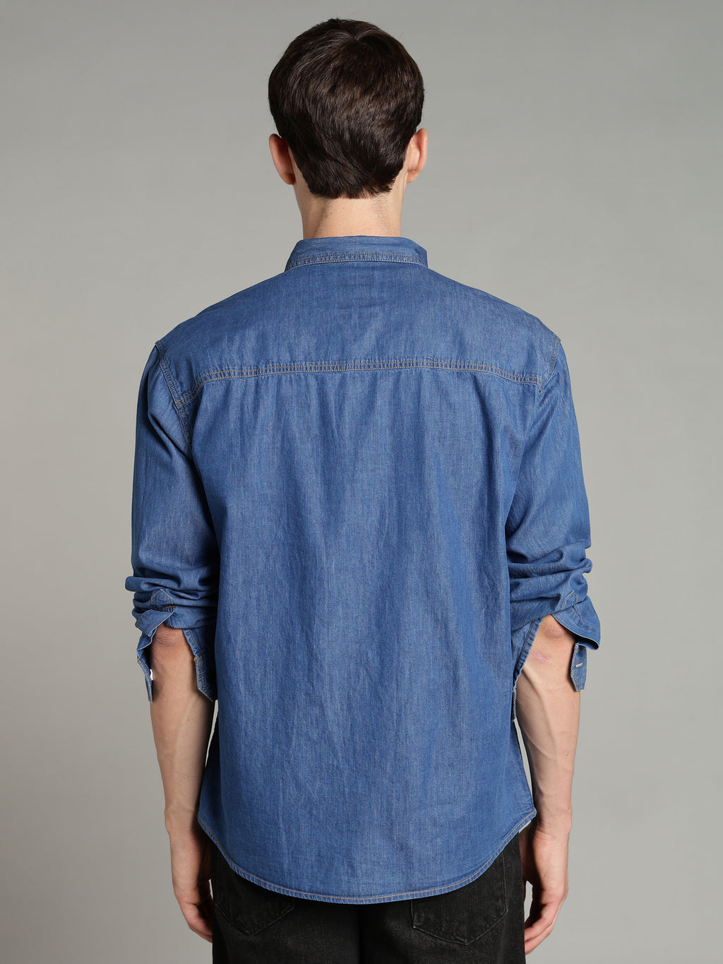 Denim Mid Blue Shirt | Relax Fit