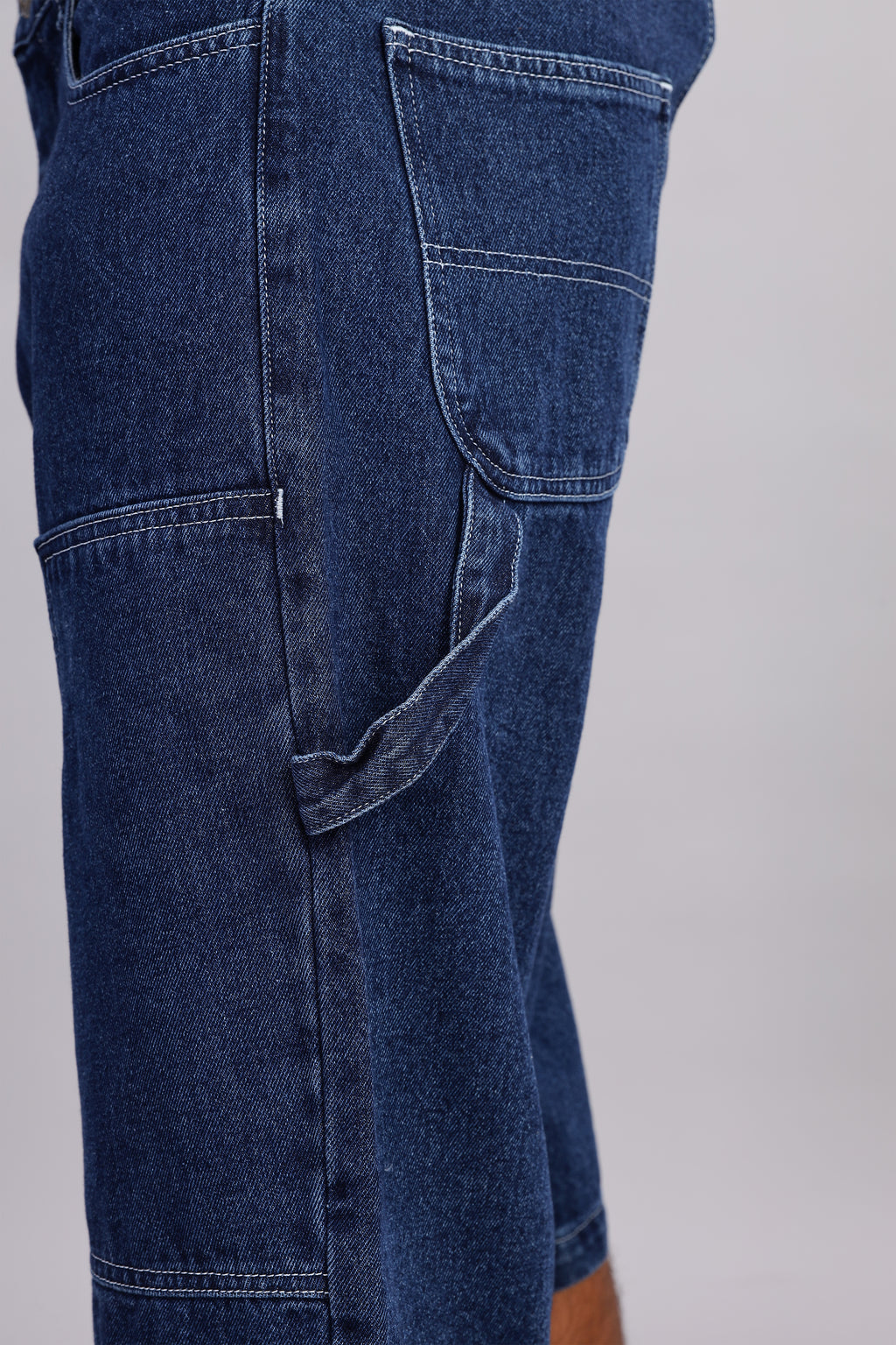 Foulchild Men's Dark Blue Baggy Carpenter Denim Jorts