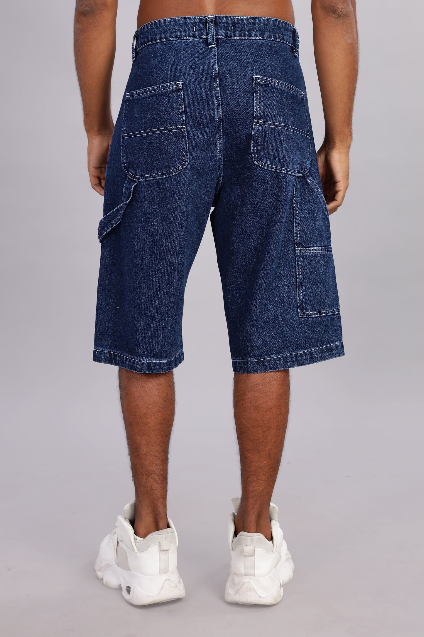 Foulchild Men's Dark Blue Baggy Carpenter Denim Jorts