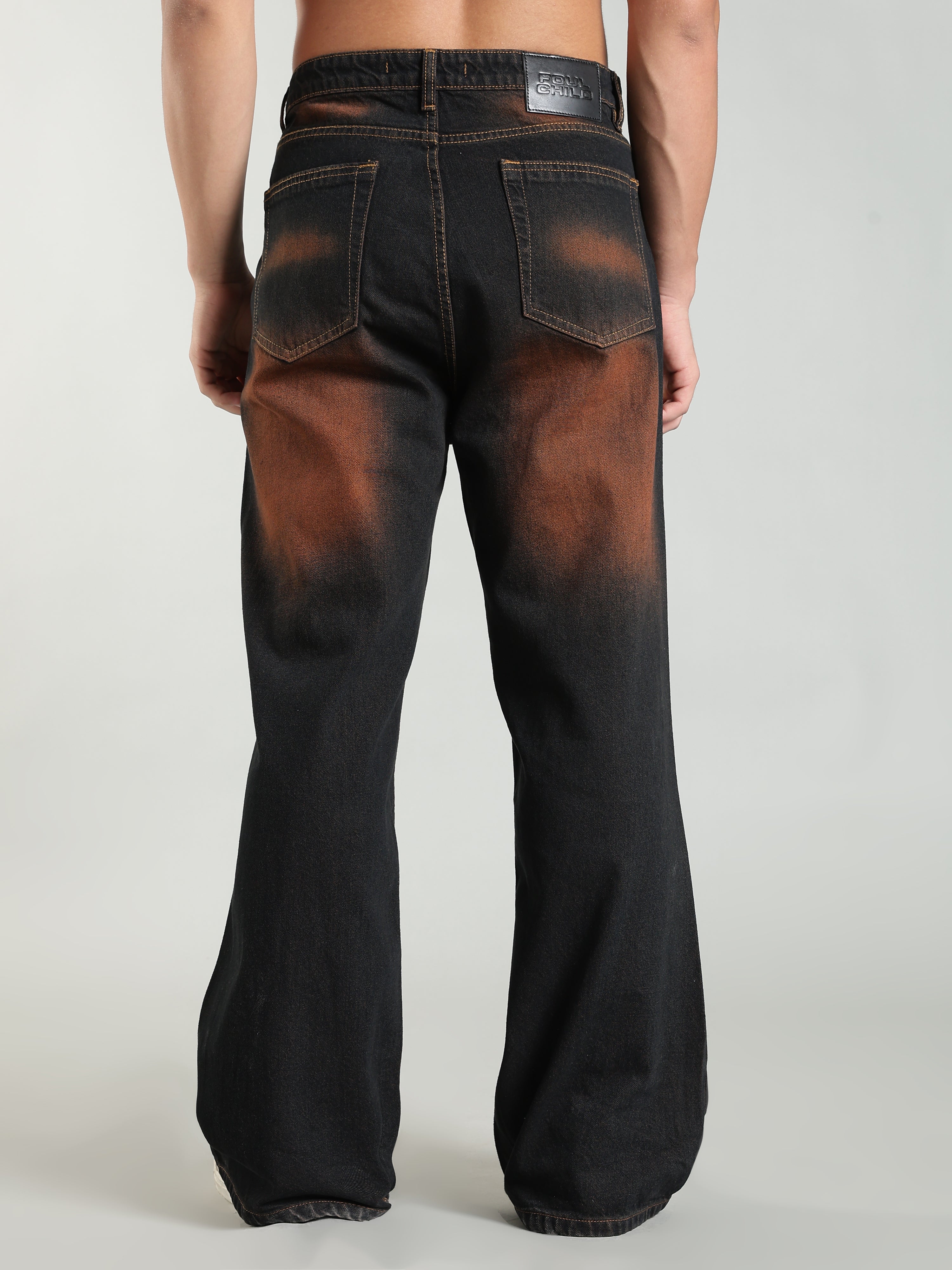 Brown Wide Leg Jeans