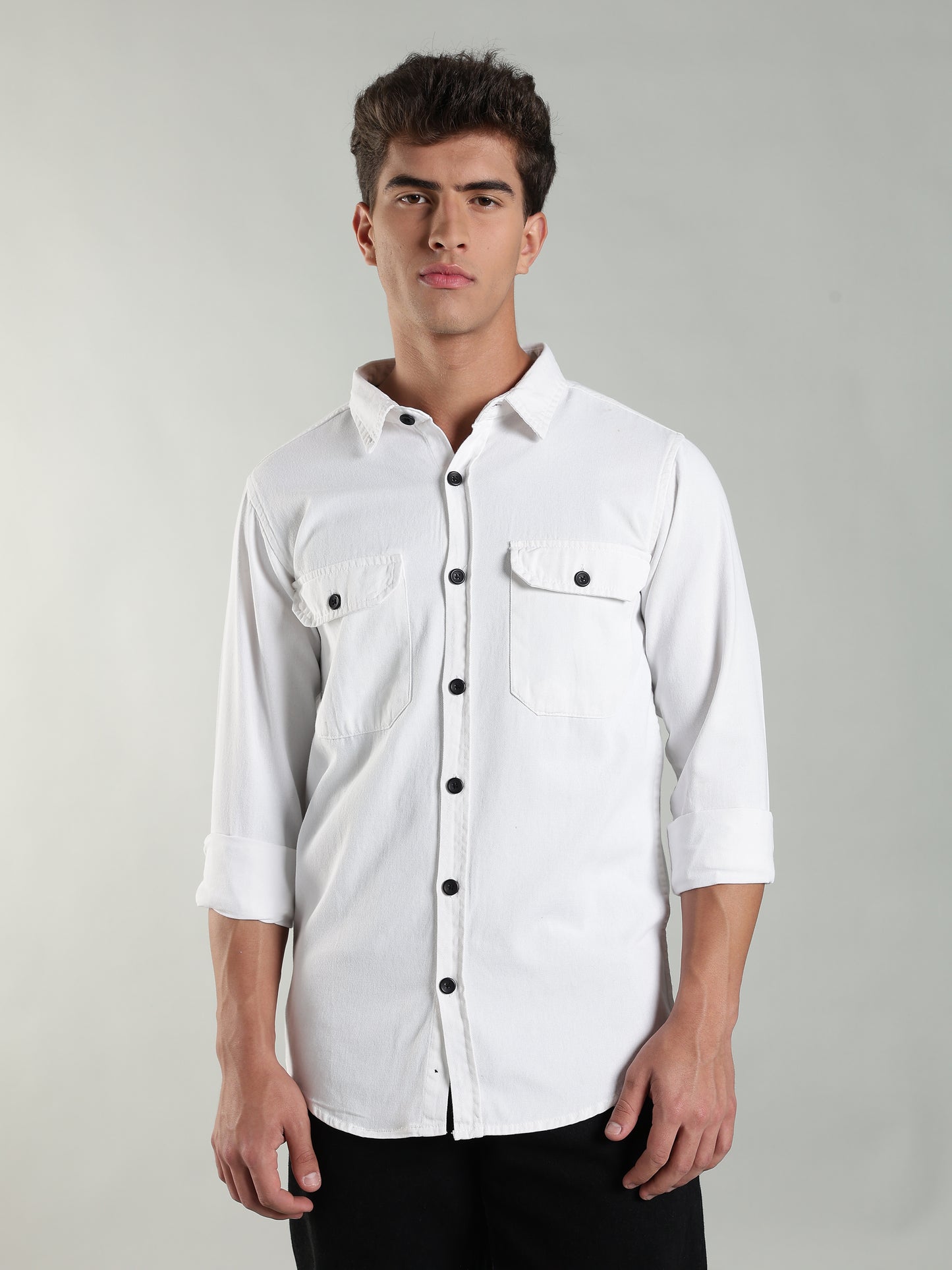 White cotton Shirt | Regular Fit