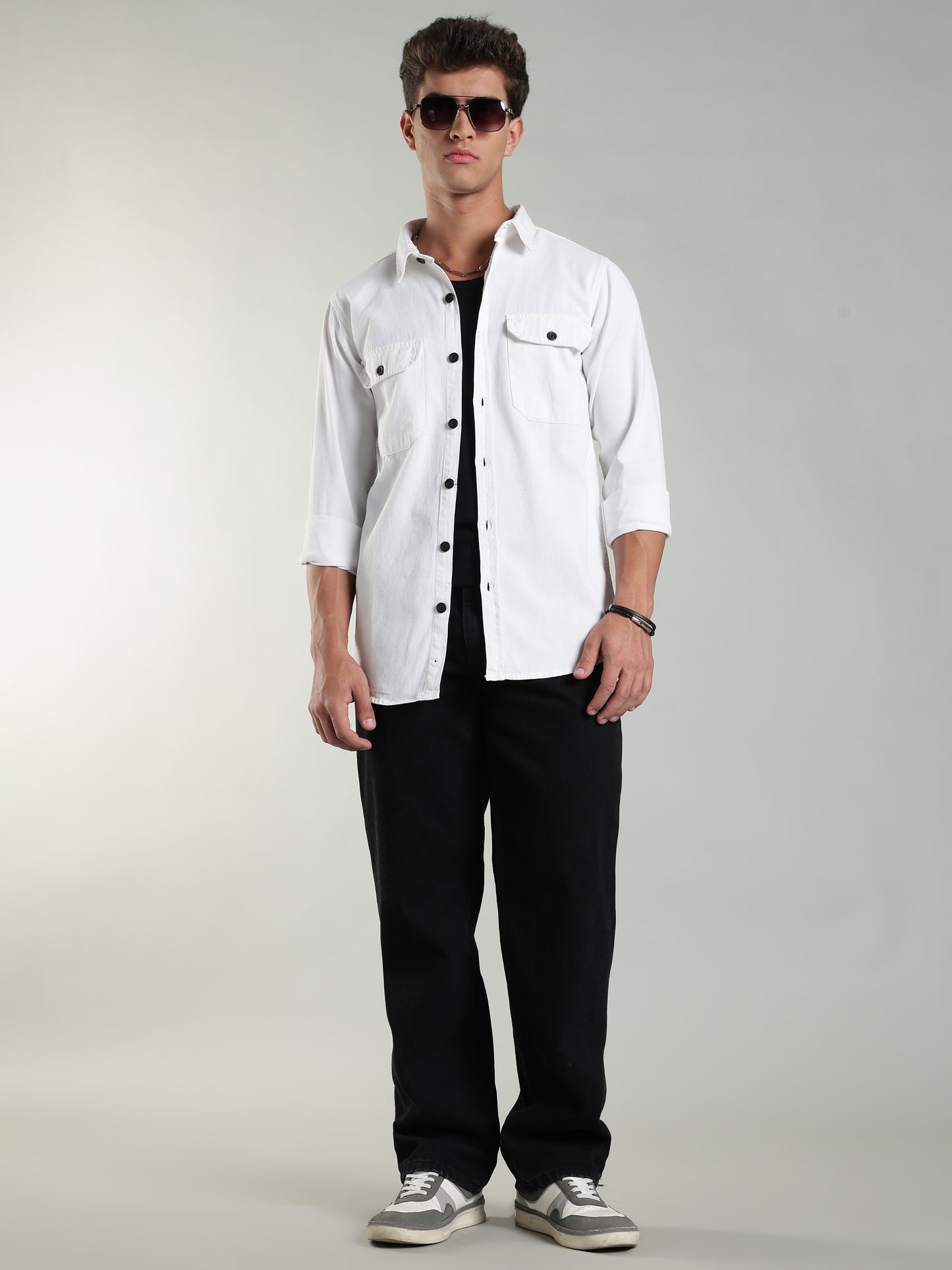 White cotton Shirt | Regular Fit