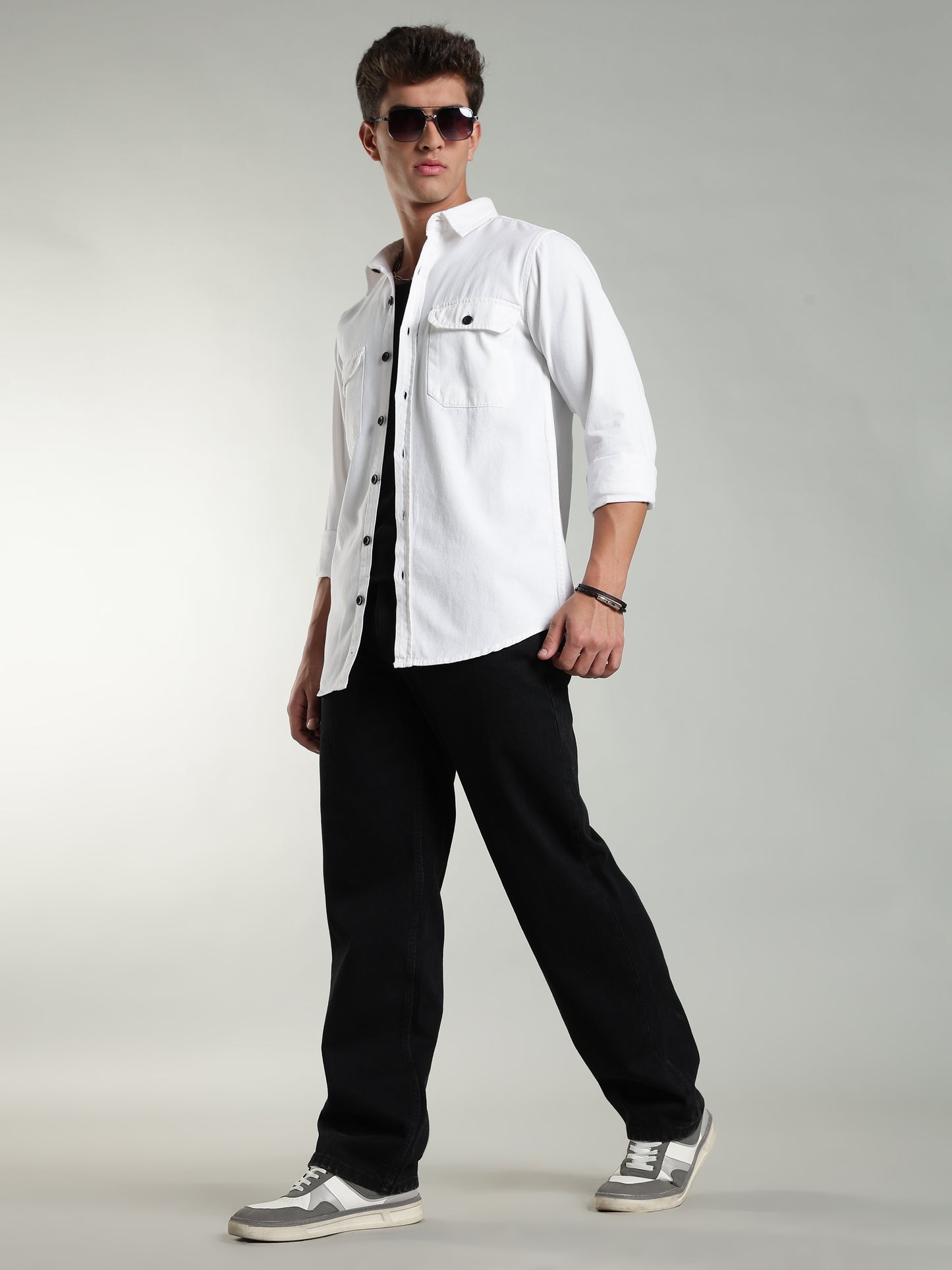 White cotton Shirt | Regular Fit