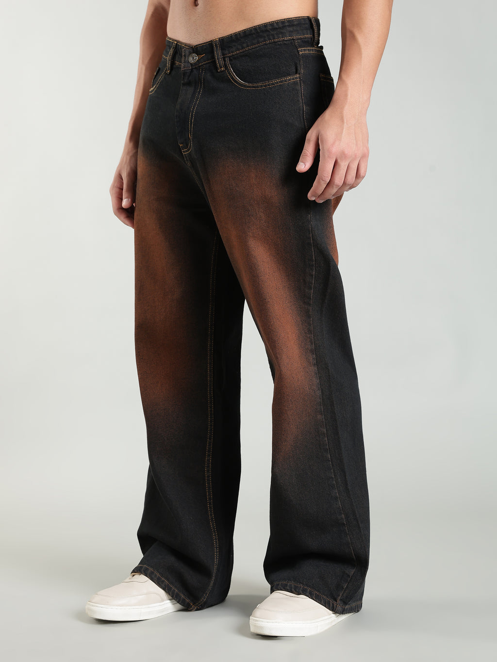 Brown Wide Leg Jeans