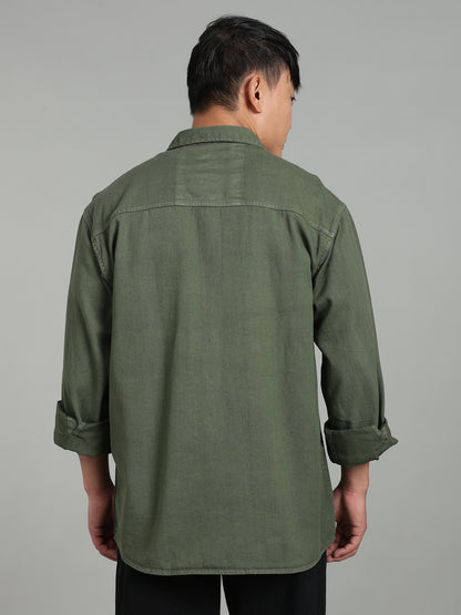 Dark Green Oversized/ Relax Fit Shirt