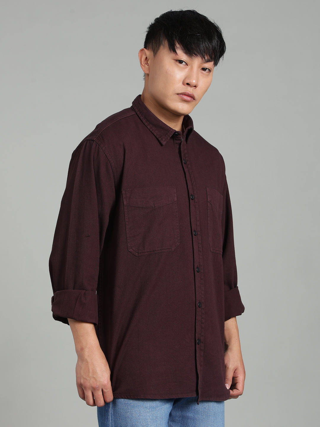 Coffee Brown Oversized/ Relax Fit Shirt