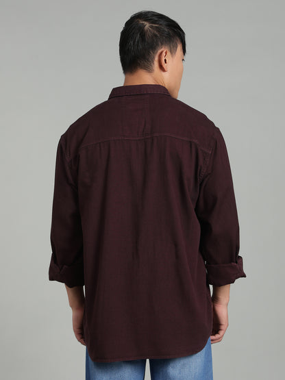 Coffee Brown Oversized/ Relax Fit Shirt