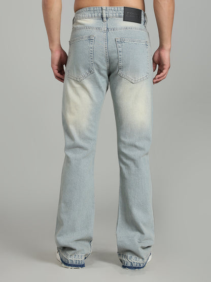 Vintage Washed Men's Flared Jeans