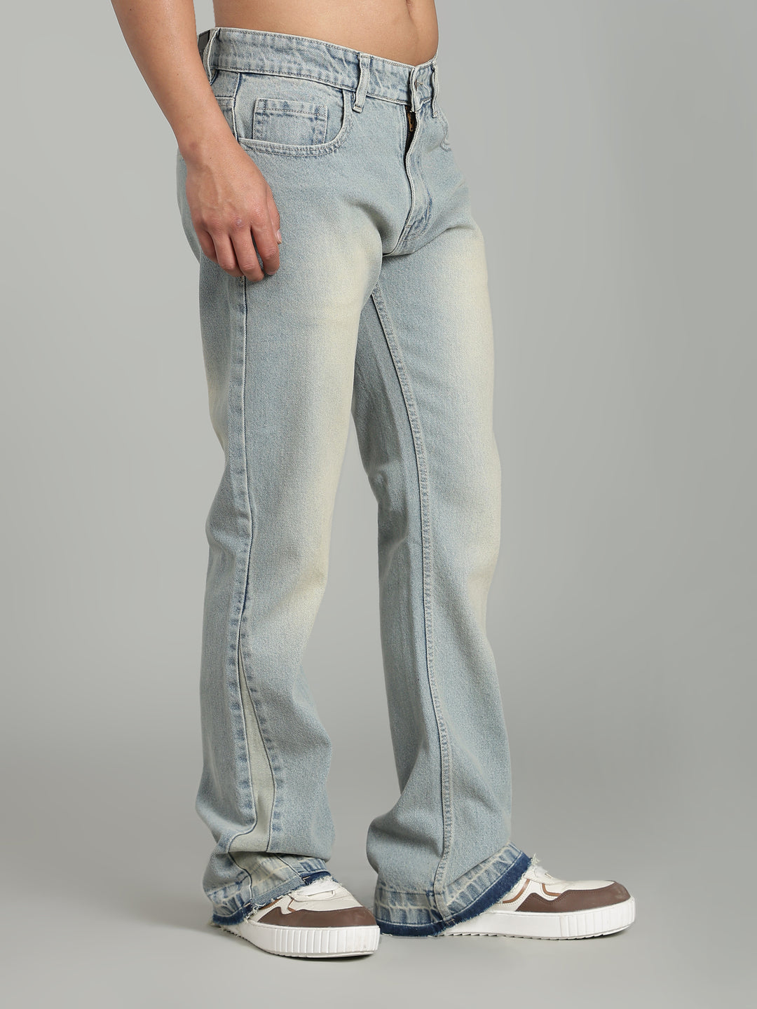 Vintage Washed Men's Flared Jeans