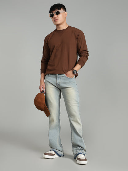 Vintage Washed Men's Flared Jeans