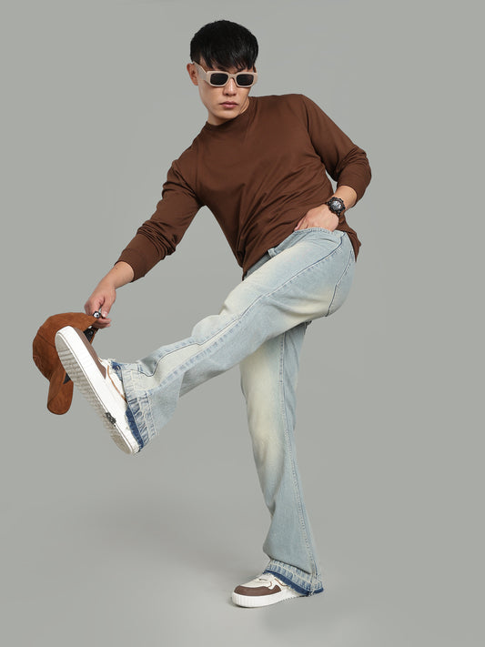 Vintage Washed Men's Flared Jeans