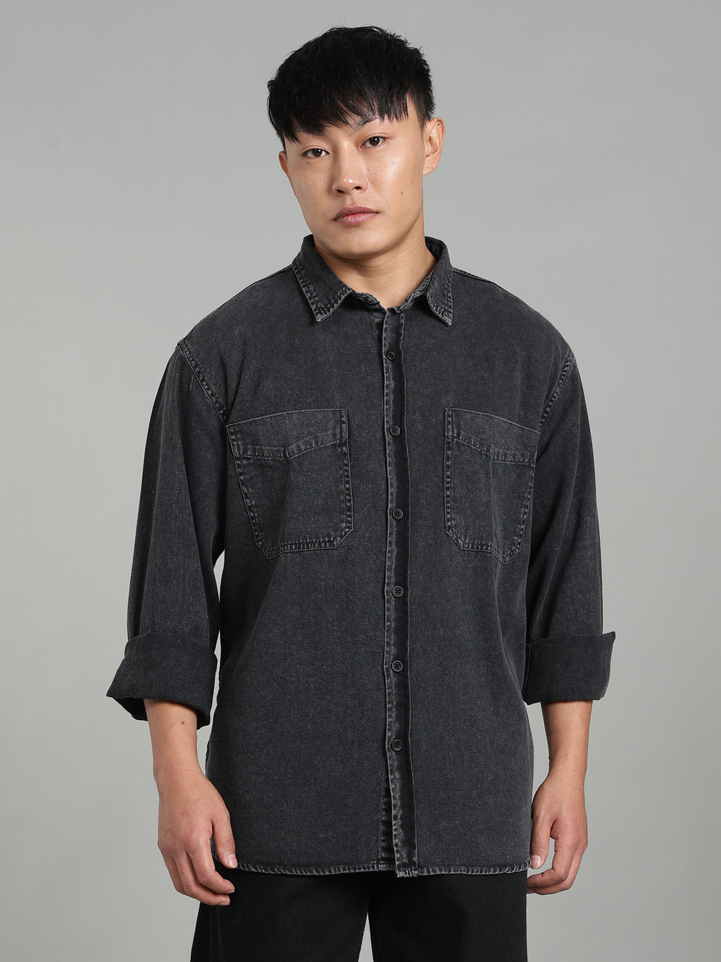 Charcoal washed Oversized/ Relax Fit Shirt