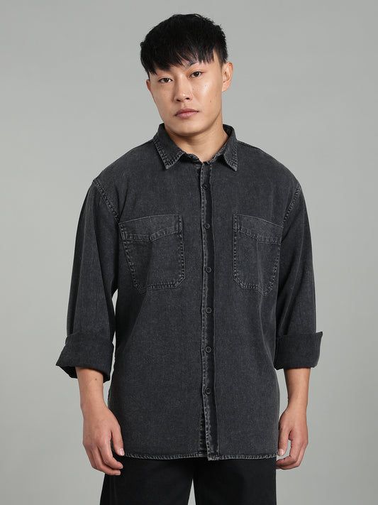 Charcoal washed Oversized/ Relax Fit Shirt