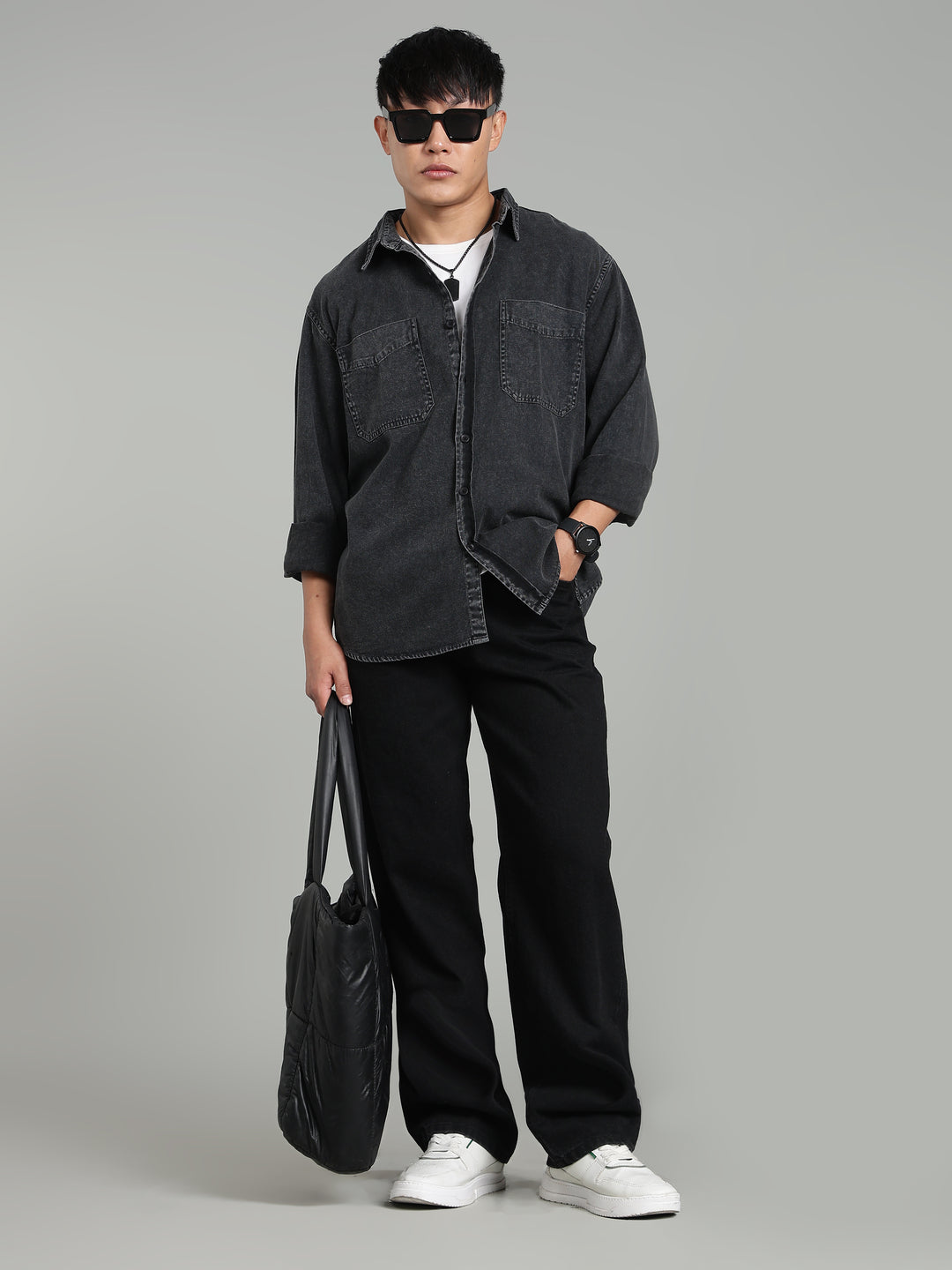 Charcoal washed Oversized/ Relax Fit Shirt
