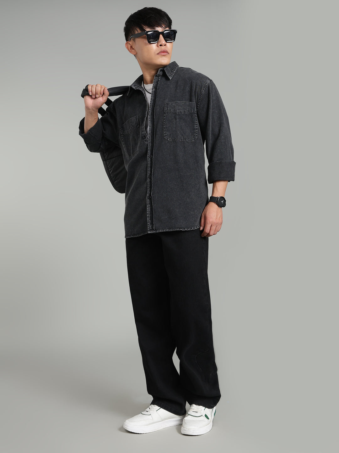 Charcoal washed Oversized/ Relax Fit Shirt