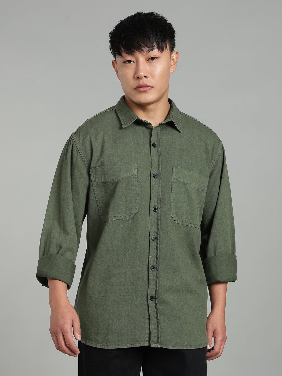 Dark Green Oversized/ Relax Fit Shirt