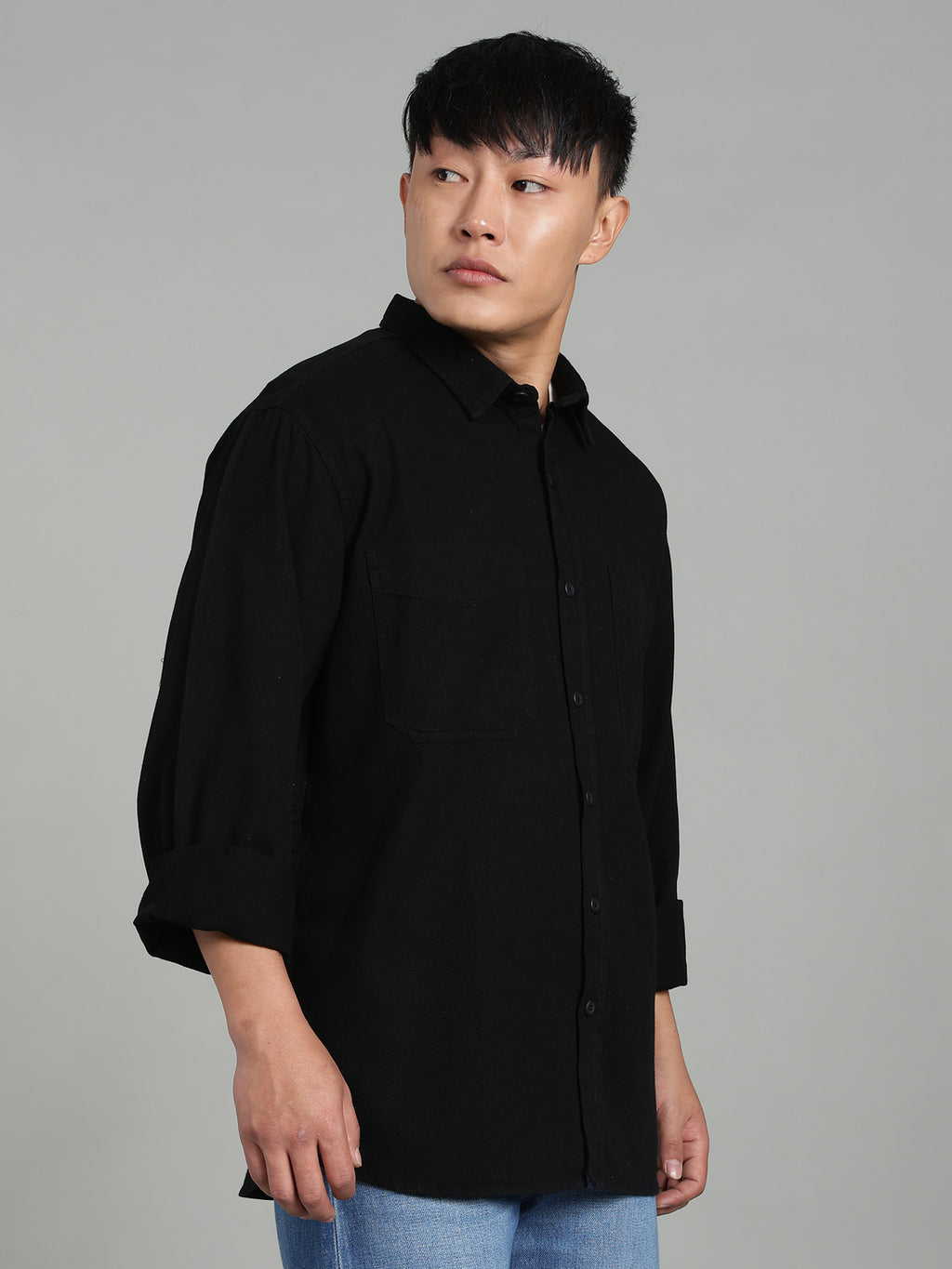 Black Oversized/ Relax Fit Shirt