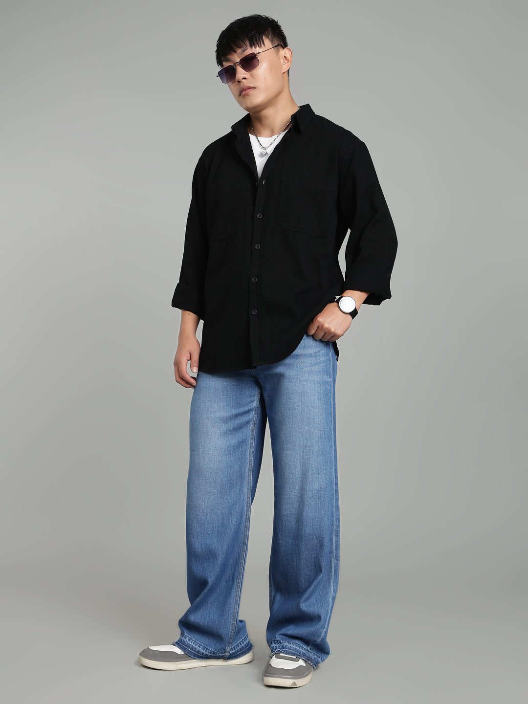 Black Oversized/ Relax Fit Shirt