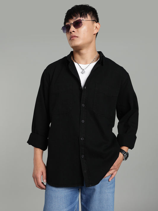 Black Oversized/ Relax Fit Shirt