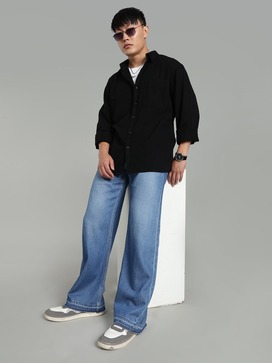 Black Oversized/ Relax Fit Shirt