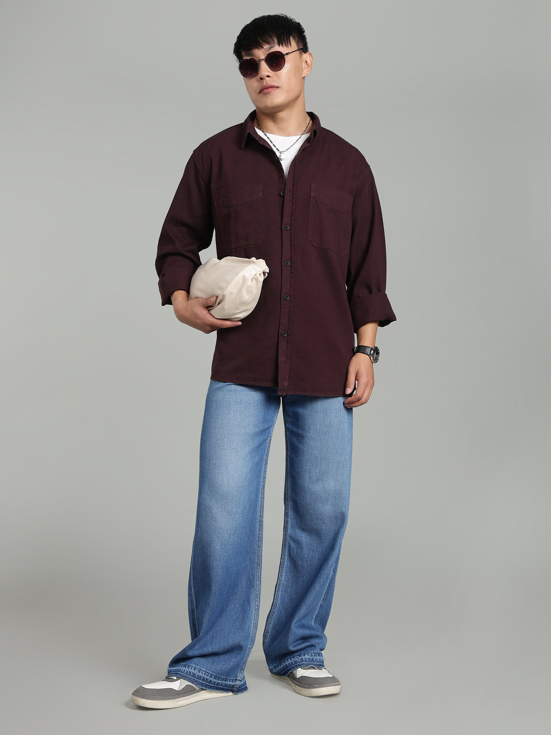 Coffee Brown Oversized/ Relax Fit Shirt