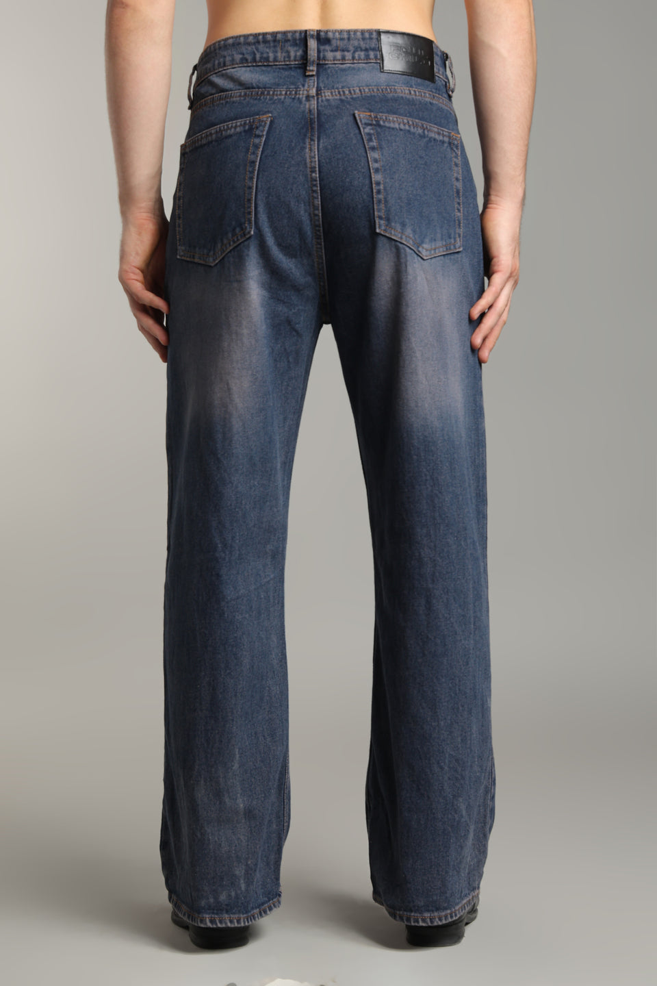 Indigo Brown Tint Wide Leg Jeans