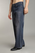 Indigo Brown Tint Wide Leg Jeans