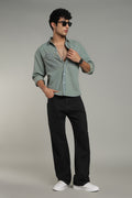 Washed Utility Denim Shirt | Mid Blue